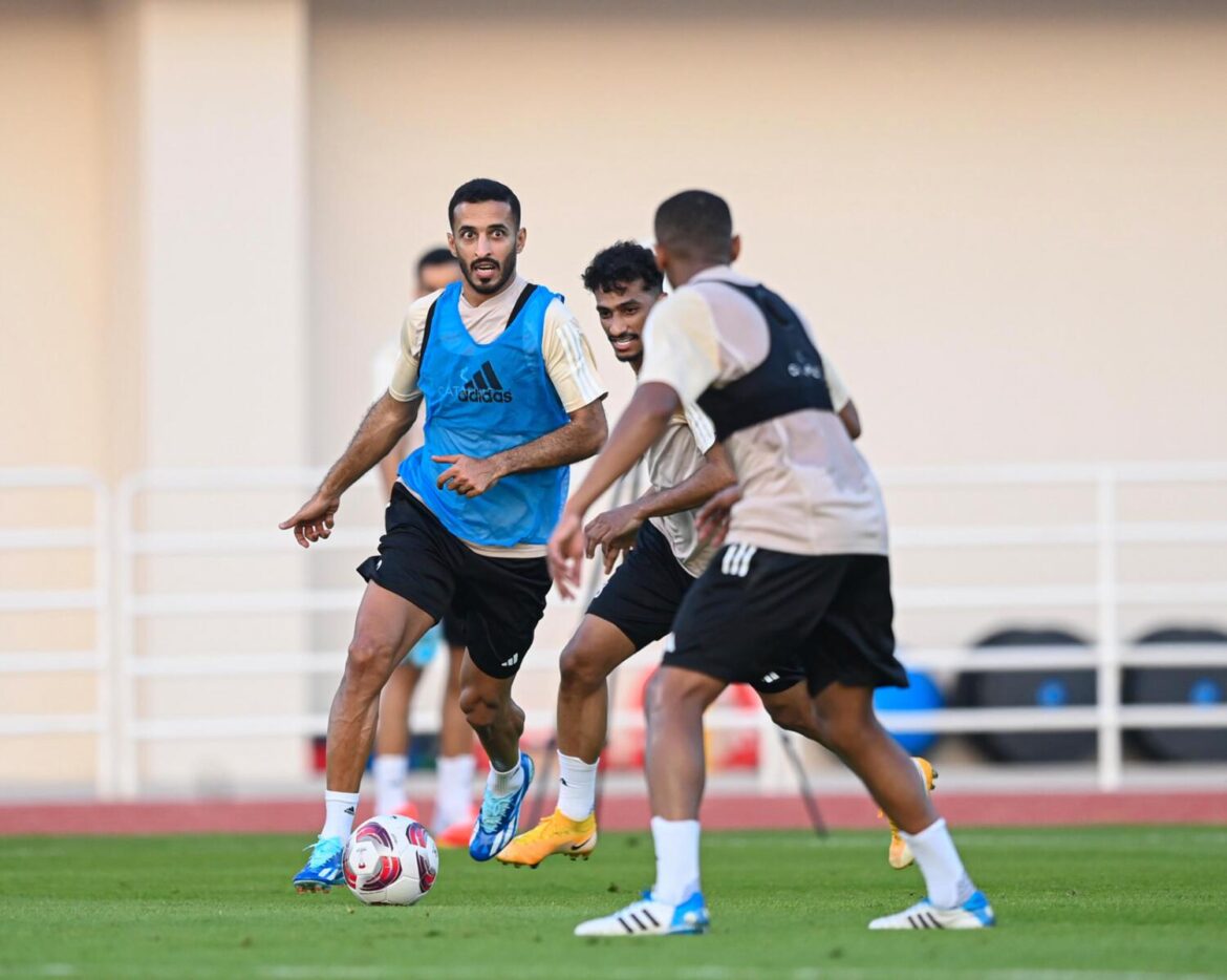 The UAE players during the first day of the training camp in Abu Dhabi.